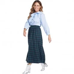 BURU Pink Label Bow Blouse - Blue Poplin Clothing