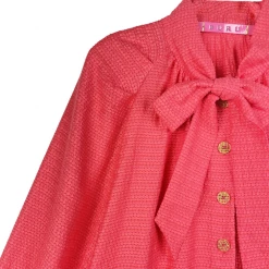 BURU Pink Label Bow Blouse - Coral