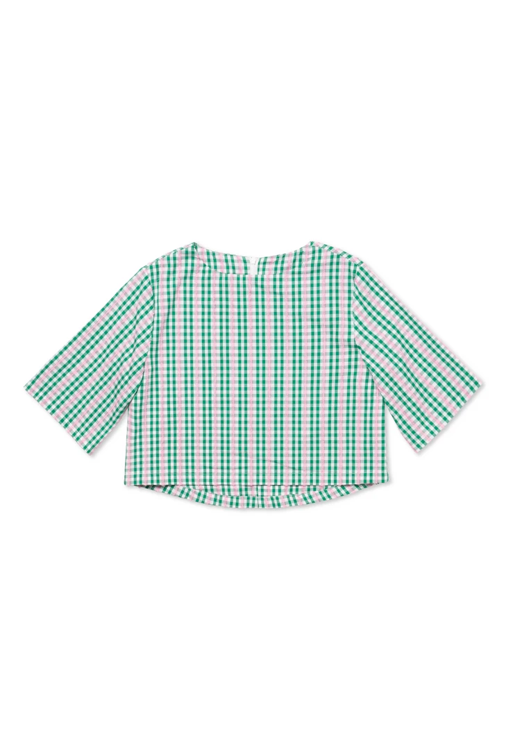 BURU White Label Clothing Boxy Mom Crop - Green & Pink Plaid 3 BURU White Label Clothing Boxy Mom Crop - Green & Pink Plaid