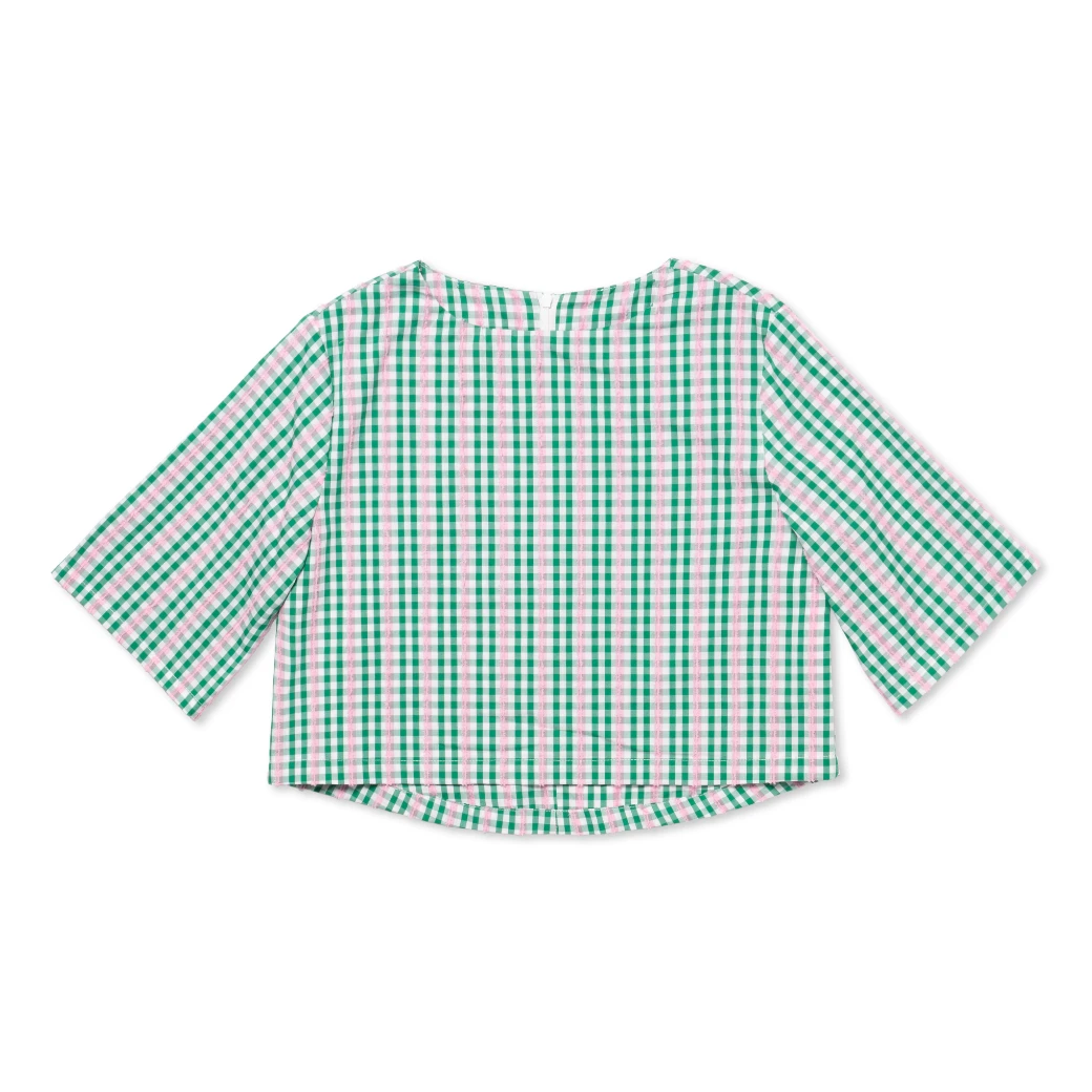 BURU White Label Clothing Boxy Mom Crop - Green & Pink Plaid 10 BURU White Label Clothing Boxy Mom Crop - Green & Pink Plaid