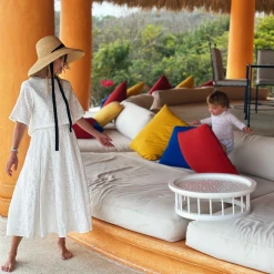 BURU White Label Boxy Mom Crop - White Embroidery Clothing 12 BURU White Label Boxy Mom Crop - White Embroidery Clothing