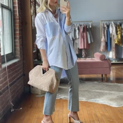 BURU White Label Boyfriend Shirt 2.0 - Blue Stripe