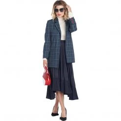 BURU Pink Label Clothing Open Blazer - Green Tartan