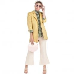 BURU Pink Label Clothing Open Blazer - Gold Cotton - Final Sale