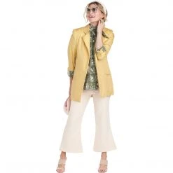 BURU Pink Label Clothing Open Blazer - Gold Cotton - Final Sale