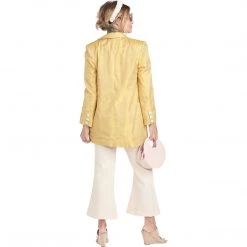 BURU Pink Label Clothing Open Blazer - Gold Cotton - Final Sale