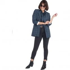 BURU Pink Label Clothing Open Blazer - Green Tartan