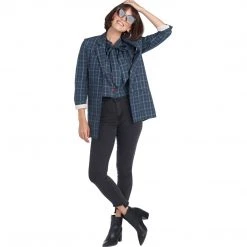 BURU Pink Label Clothing Open Blazer - Green Tartan