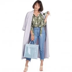 BURU Pink Label Clothing Swing Coat - Lavender Woven Cotton - PRE-SALE