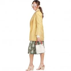 BURU Pink Label Clothing Open Blazer - Gold Cotton - Final Sale