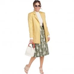 BURU Pink Label Clothing Open Blazer - Gold Cotton - Final Sale