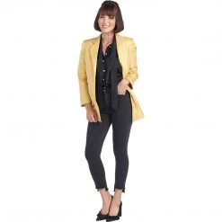 BURU Pink Label Clothing Open Blazer - Gold Cotton - Final Sale