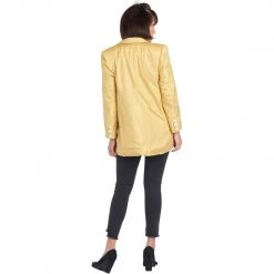 BURU Pink Label Clothing Open Blazer - Gold Cotton - Final Sale