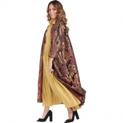 BURU Pink Label Long Sleeve Placket Front Shirtdress - Gold Cotton