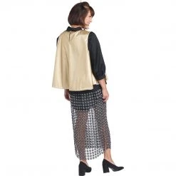 BURU Pink Label Clothing Bow Blouse - Black Moiré