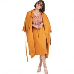 BURU White Label PJ Blouse - Brown Stripe