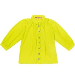 BURU Pink Label Bow Blouse - Chartreuse