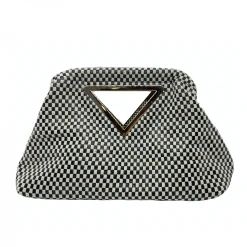 Buru Accessories Checker Board V Clutch - Black & White
