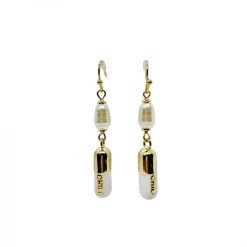 Buru Accessories Chill Pill Earrings - White 5 Buru Accessories Chill Pill Earrings - White