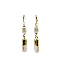 Buru Accessories Chill Pill Earrings - White