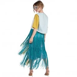 BURU White Label Color Block Mom Crop - White - Final Sale Clothing