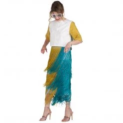 BURU White Label Color Block Mom Crop - White - Final Sale Clothing