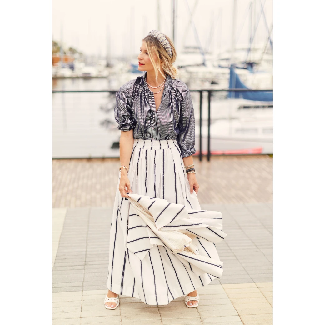 BURU White Label Cropped Car Coat - Sparkle Stripe 18 BURU White Label Cropped Car Coat - Sparkle Stripe