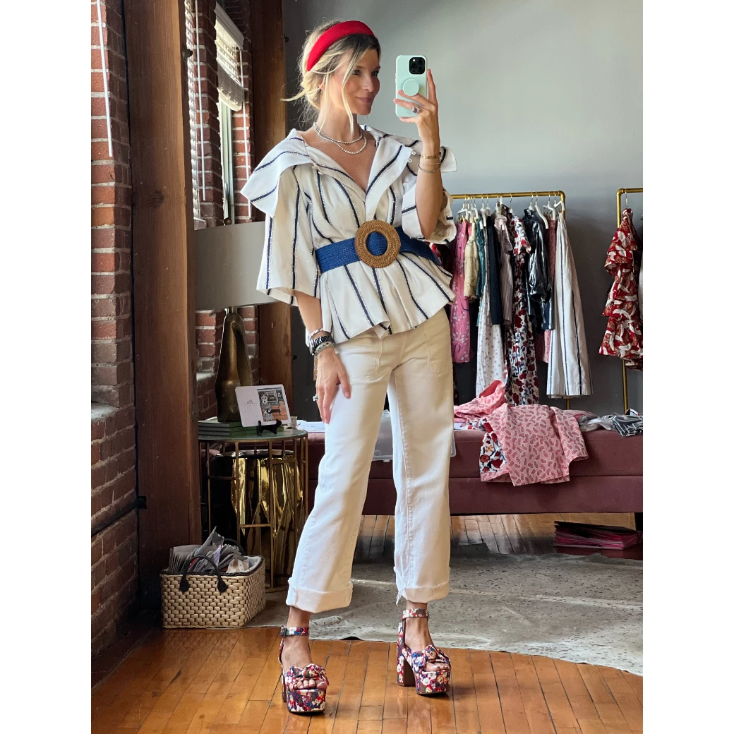 BURU White Label Cropped Car Coat - Sparkle Stripe 16 BURU White Label Cropped Car Coat - Sparkle Stripe