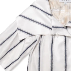 BURU White Label Cropped Car Coat - Sparkle Stripe