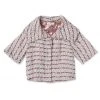 BURU White Label Cropped Car Coat - Mint & Pink Tweed Clothing