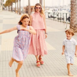 BURU White Label Cropped Sleeveless Mod Top - Red Paisley