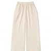 BURU Pink Label Wide Leg Cropped Trouser - Ivory 1 BURU Pink Label Wide Leg Cropped Trouser - Ivory