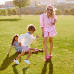 Buru Accessories Crossover Puffer Sandals - Pink