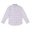 BURU Pink Label Dad Shirt - Pink & Blue Poplin Plaid