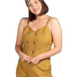 BURU White Label Clothing Deniz Double Breasted Vest - Mustard - Final Sale