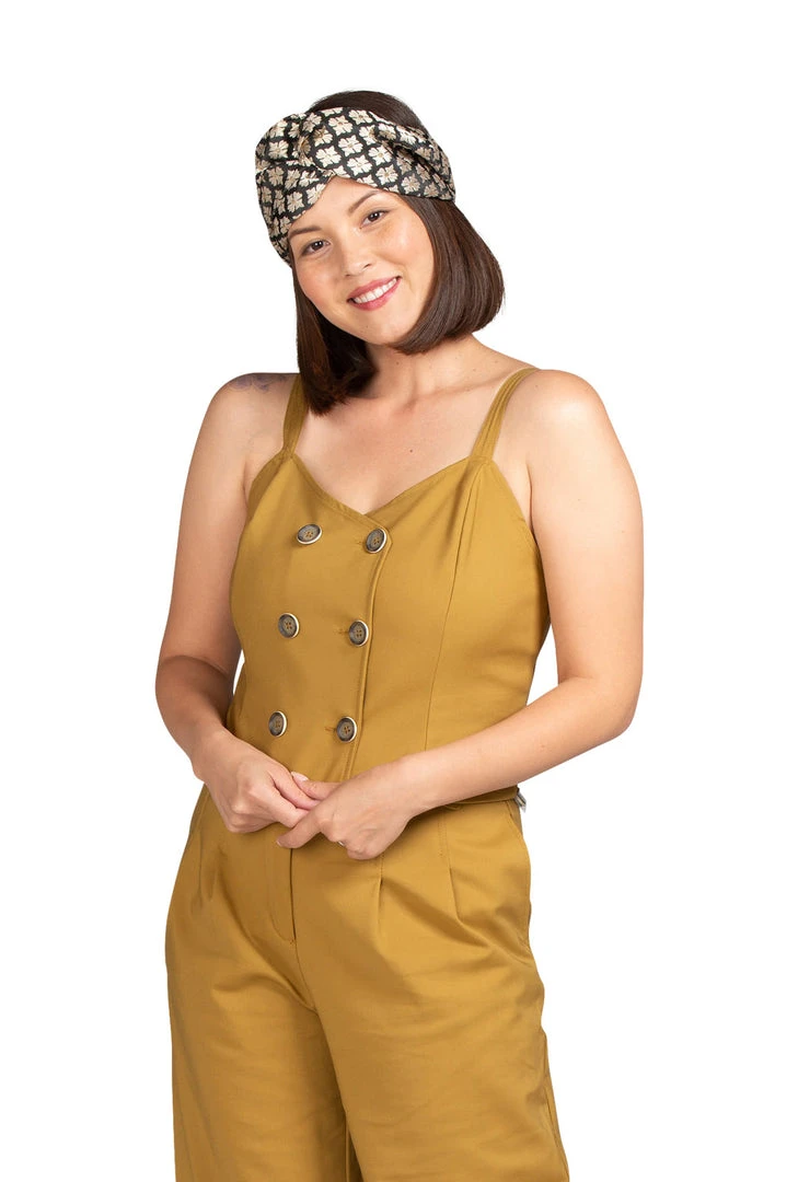 BURU White Label Clothing Deniz Double Breasted Vest - Mustard - Final Sale 3 BURU White Label Clothing Deniz Double Breasted Vest - Mustard - Final Sale