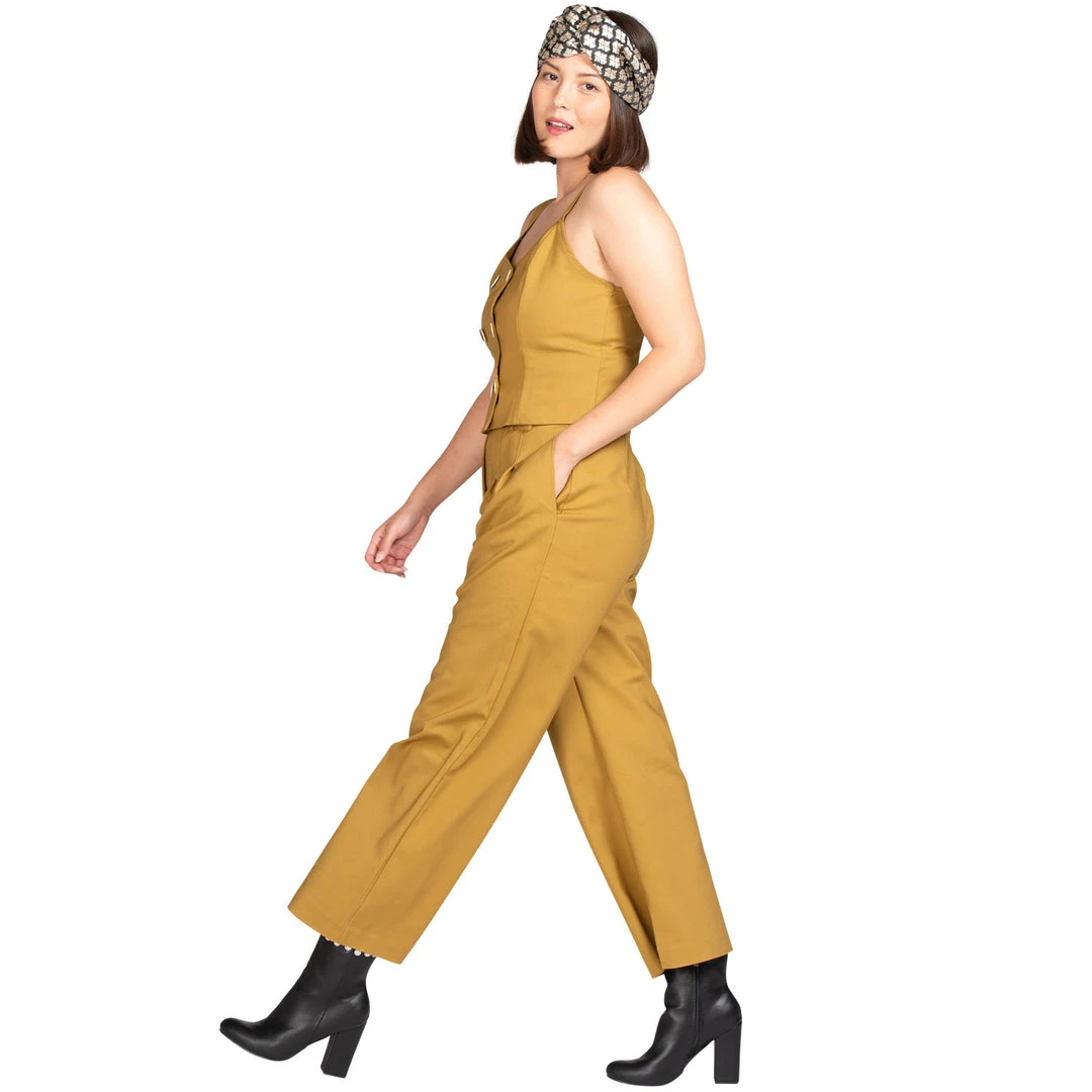 BURU White Label Clothing Deniz Double Breasted Vest - Mustard - Final Sale 6 BURU White Label Clothing Deniz Double Breasted Vest - Mustard - Final Sale