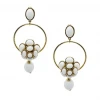 Buru Accessories Enamel Camilla Hoops - White