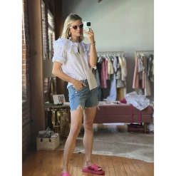 Buru Accessories Enamel Camilla Hoops - White