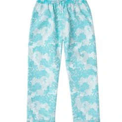 BURU White Label Bottoms Everyday Pants - Aqua Brocade