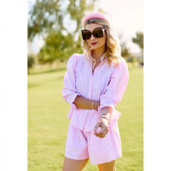 BURU White Label Clothing Everyday Shorts - Pink Stripe 25 BURU White Label Clothing Everyday Shorts - Pink Stripe