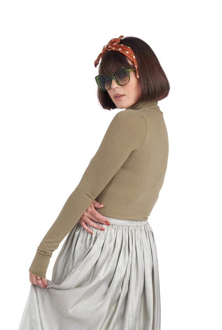 BURU White Label Tops The Everyday Turtleneck - Olive 5 BURU White Label Tops The Everyday Turtleneck - Olive