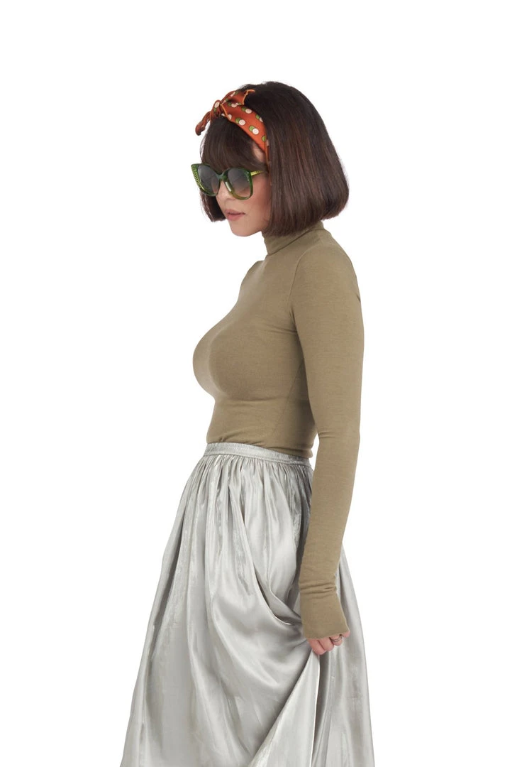 BURU White Label Tops The Everyday Turtleneck - Olive 4 BURU White Label Tops The Everyday Turtleneck - Olive