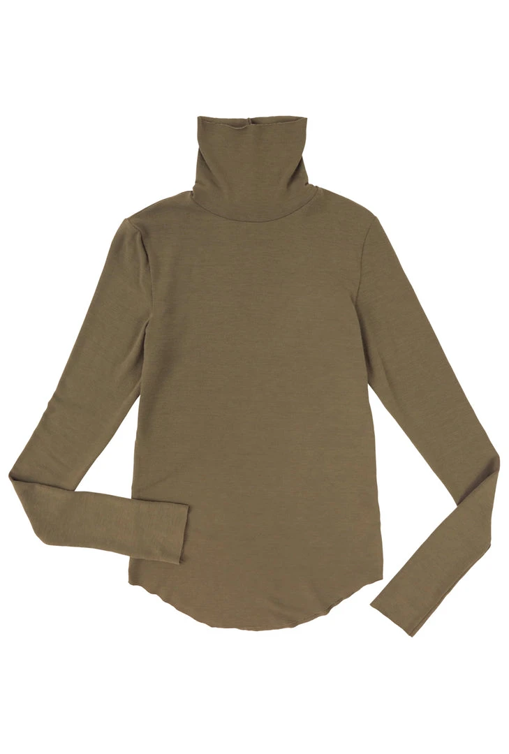 BURU White Label Tops The Everyday Turtleneck - Olive 3 BURU White Label Tops The Everyday Turtleneck - Olive