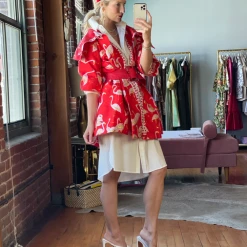 BURU White Label Flamingo Car Coat - Red 29 BURU White Label Flamingo Car Coat - Red