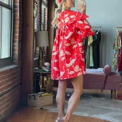 BURU White Label Flamingo Car Coat - Red 31 BURU White Label Flamingo Car Coat - Red