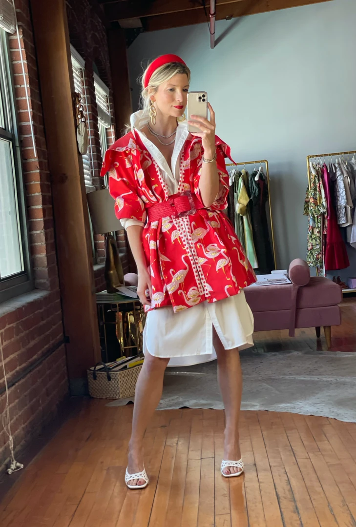 BURU White Label Flamingo Car Coat - Red 11 BURU White Label Flamingo Car Coat - Red