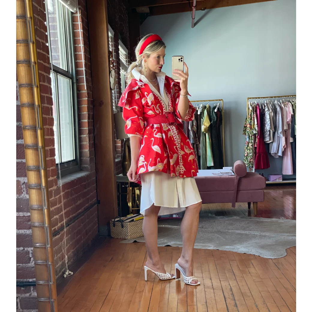 BURU White Label Flamingo Car Coat - Red 12 BURU White Label Flamingo Car Coat - Red