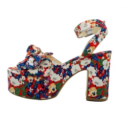 Buru Accessories Floral Platforms - Red, White & Blue