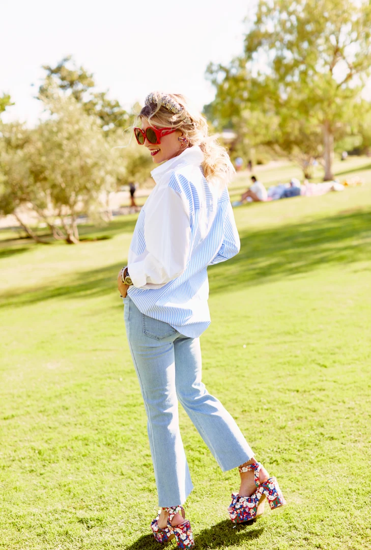 Buru Accessories Floral Platforms - Red, White & Blue 6 Buru Accessories Floral Platforms - Red, White & Blue